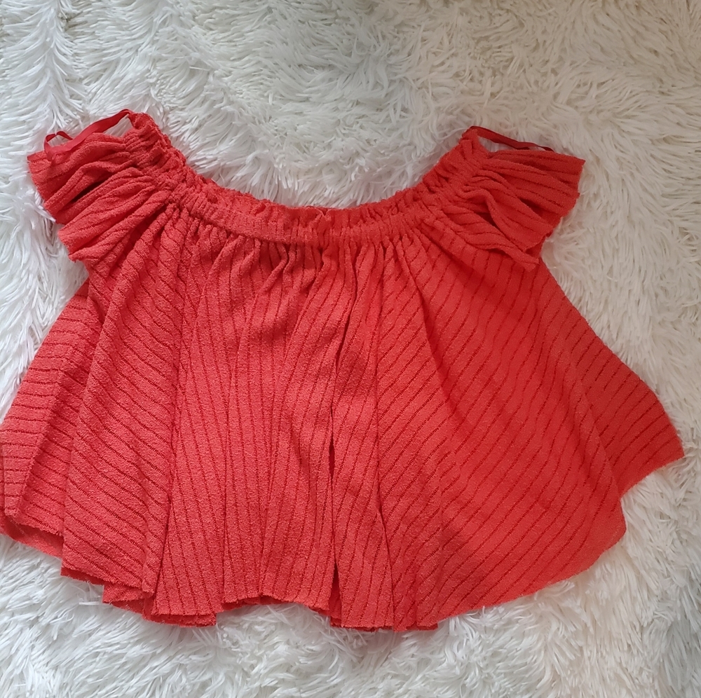 NBW Free People Beach Off Shoulder Crop Top